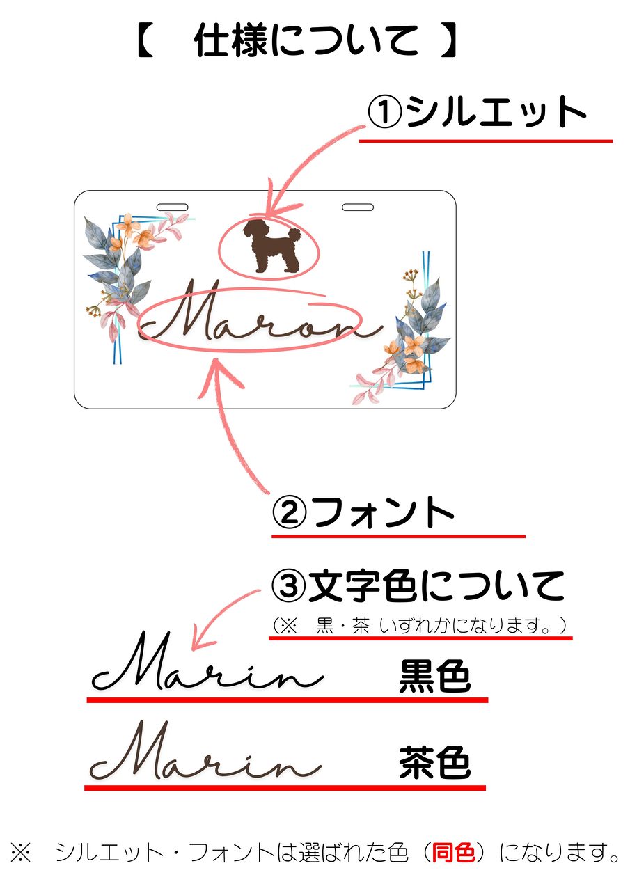 カート用ネームプレート